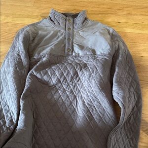 Gray Quilted Men's Sweatshirt